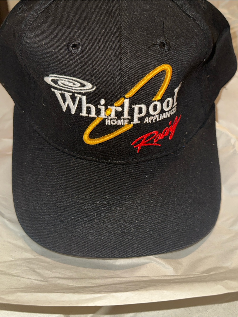 Vintage Ricky Rudd #10 Whirlpool Racing Black Logo Baseball Cap